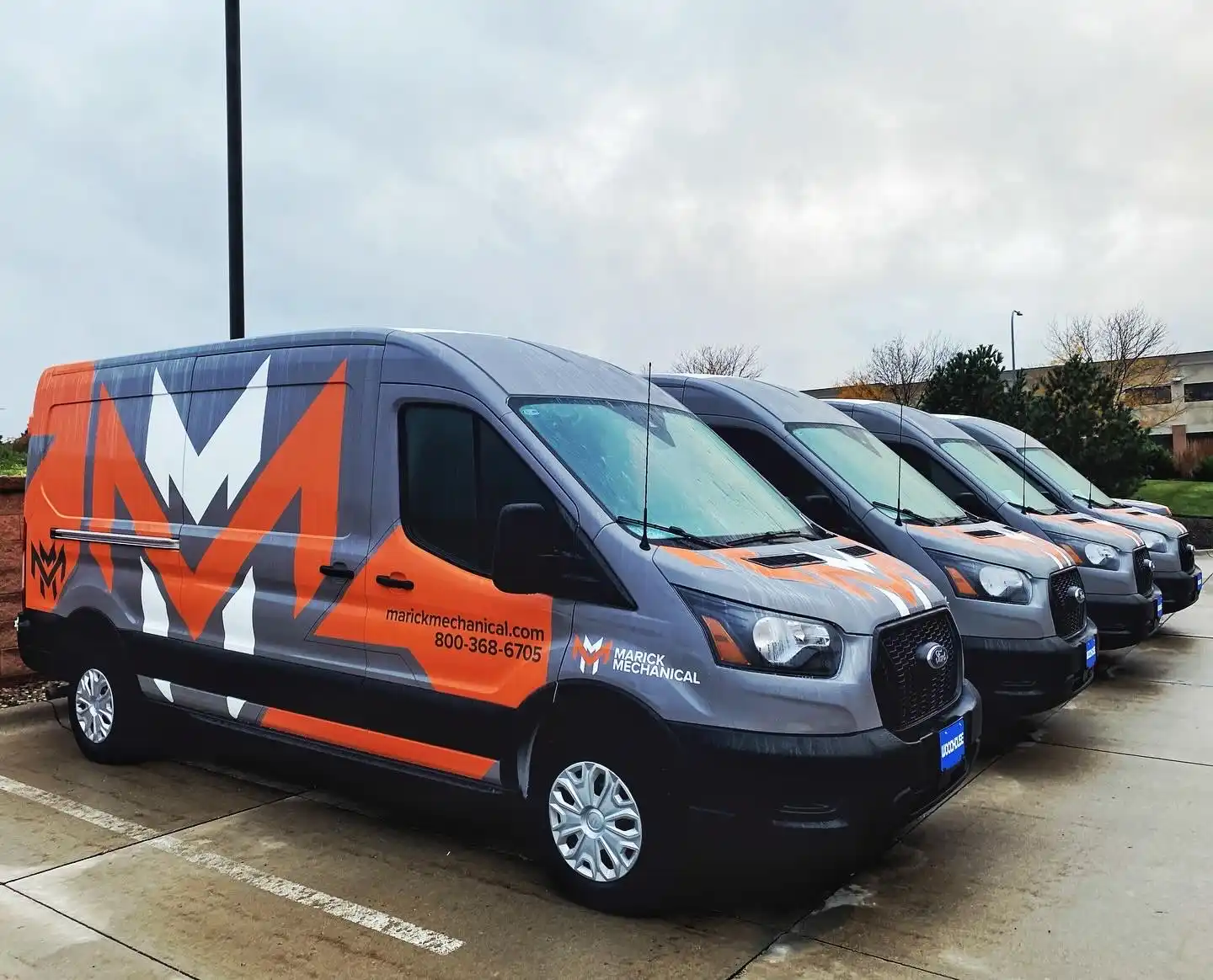 Consistent fleet van wraps by Revolution Wraps